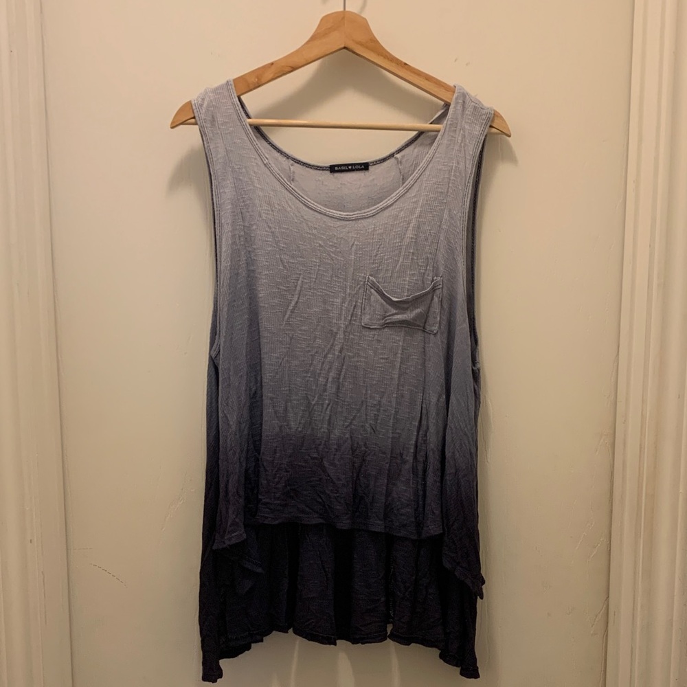 Basil Lola Blue/Gray Ombre Tank Top